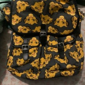 Rare loungefly simba backpack pull string